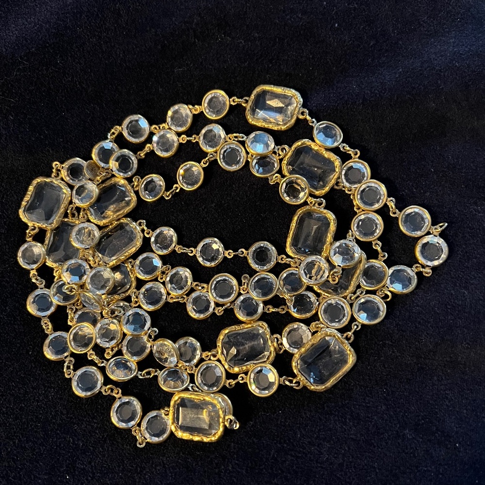 Chanel 1981 Goossens Byzantine Style Crystal Necklace